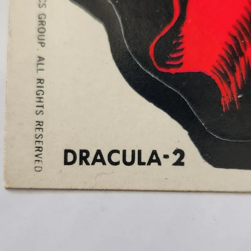 ✨Vintage 1975 Topps Marvel Comic Book Heroes Sticker - DRACULA #2 - Near Mint